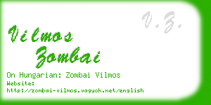 vilmos zombai business card